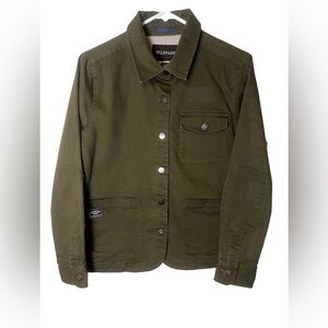 Wildfang The Essential Trucker Jacket in Green Size S